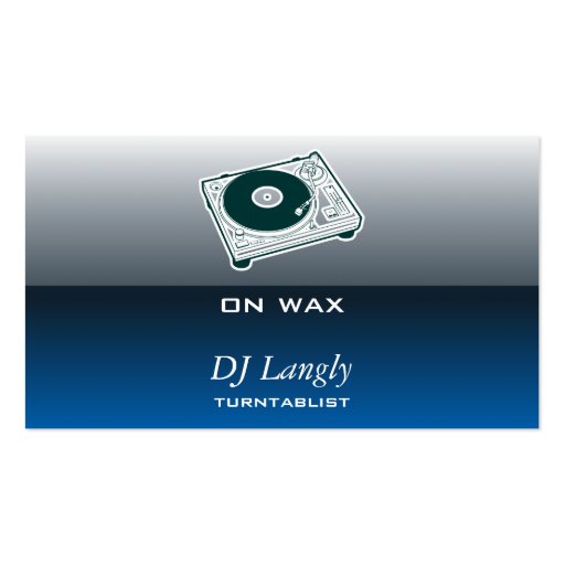 Old School Turntable Business Card (front side)