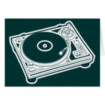 Old School Turntable Card