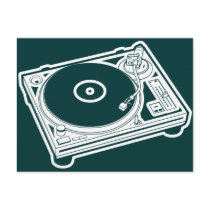 Old School Turntable Postcards
