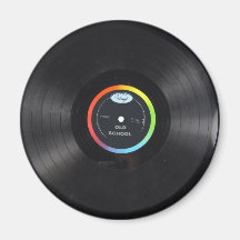 old school vinyl magnet