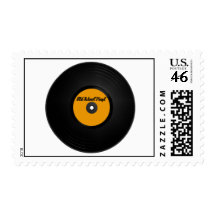 Old School Vinyl postage stamps
