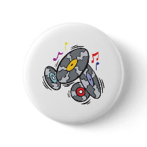 old school vinyl records buttons