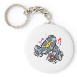 old school vinyl records key chain