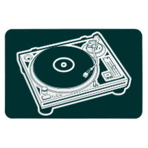 Old School Wax / Turntable Rectangular Magnets
