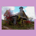 Old Schoolhouse in Autumn cards