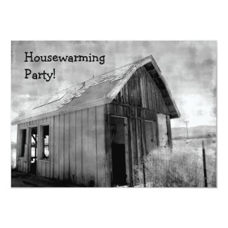 Old shack housewarming party invitation