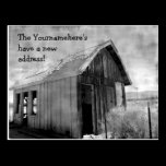 Old shack new address postcards