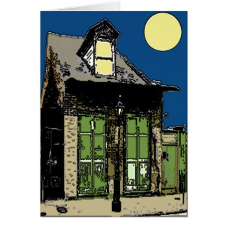 Old Shotgun House Full Moon card