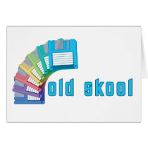 Old Skool Floppy Disks Card