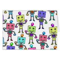 Old Skool retro Robots Cards