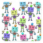 Old Skool retro Robots stickers