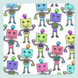 Old Skool retro Robots stickers