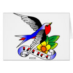 Old Skool Swallow Tattoo cards