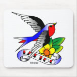 Old Skool Swallow Tattoo mousepads