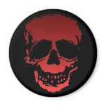 Old Skull red Refrigerator Magnet