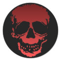 Old Skull red stickers