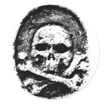 Old skull sticker