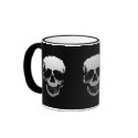 Old Skulls black and white mugs