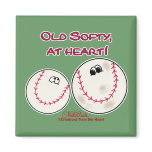 Old Softy at Heart Refrigerator Magnets