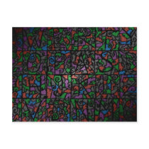 Old stained-glass window 2 postcards