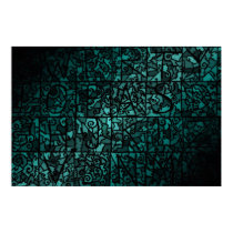 Old stained-glass window 3 posters