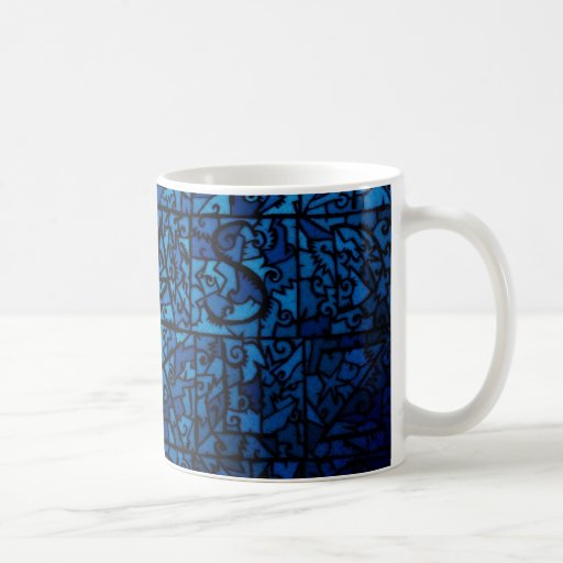 Old stained-glass window coffee mugs