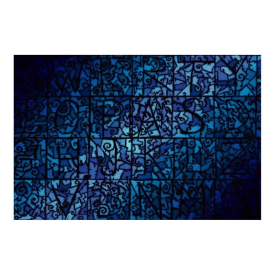 Old stained-glass window poster by vladstudio