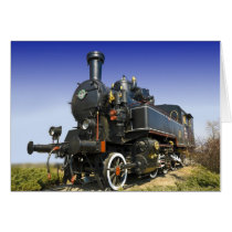 old steam locomotive cards