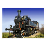 old steam locomotive post card