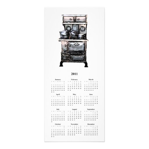 Old Stove and Tea Kettle, and Calender card Rack Cards