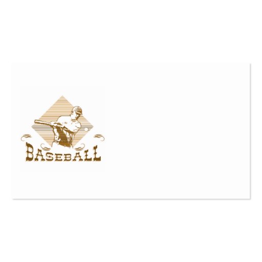 Old Style Baseball T-shirts and Gifts Business Card Templates (back side)
