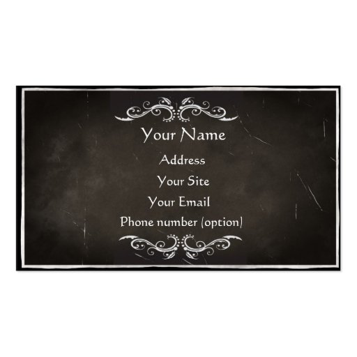Old style Business Card 2 sides Template (back side)