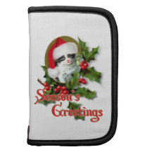 Old Style Christmas Kitten Season's Greetings Folio Planners