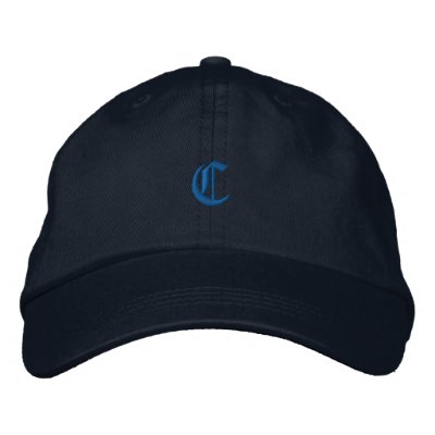 Old Style Letter C Embroidered Baseball Cap by ZazzleEmbroidery