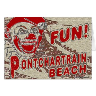 Old Style Pontchartrain Beach Sign card