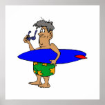 Old Surfer Dude Poster