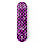 Old Tattoo Checkboard - Pink & Black Skateboard Decks