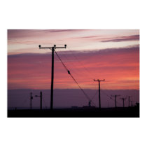 Old Telegraph Poles at Sunset posters by emeraldireland Old Telegraph Poles at Sunset posters