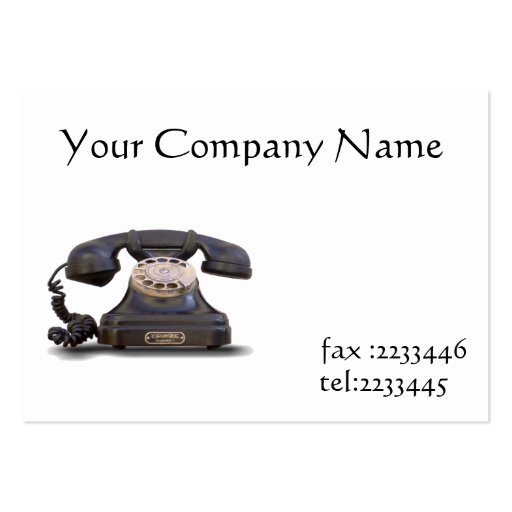 old telephone business card templates (front side)