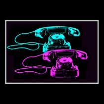 Old Telephone Collage posters