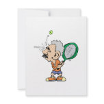 Old Tennis Player Custom Invitation
