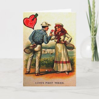 Old Tennis Valentine card