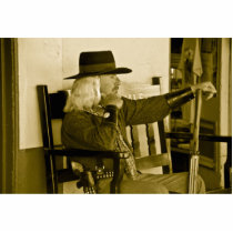 Old Time Cowboy photo sculpture