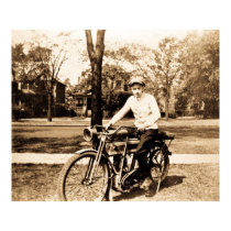 Old Time Motorcycle posters by scenesfromthepast Old Time Motorcycle posters