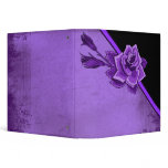 Old TIme Purple Rose Floral Set Binders