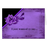 Old TIme Purple Rose Floral Set Greeting Card