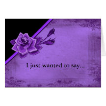 Old TIme Purple Rose Floral Set Greeting Card