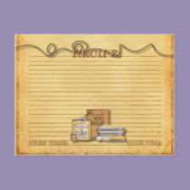 old time recipe card postcards