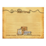old time recipe card postcards