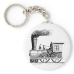 Old Time Steam Locomotive Key Chain